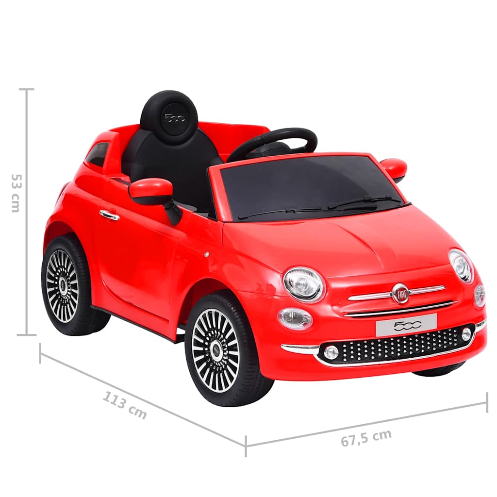 piros elektromos gyerek autó Fiat 500