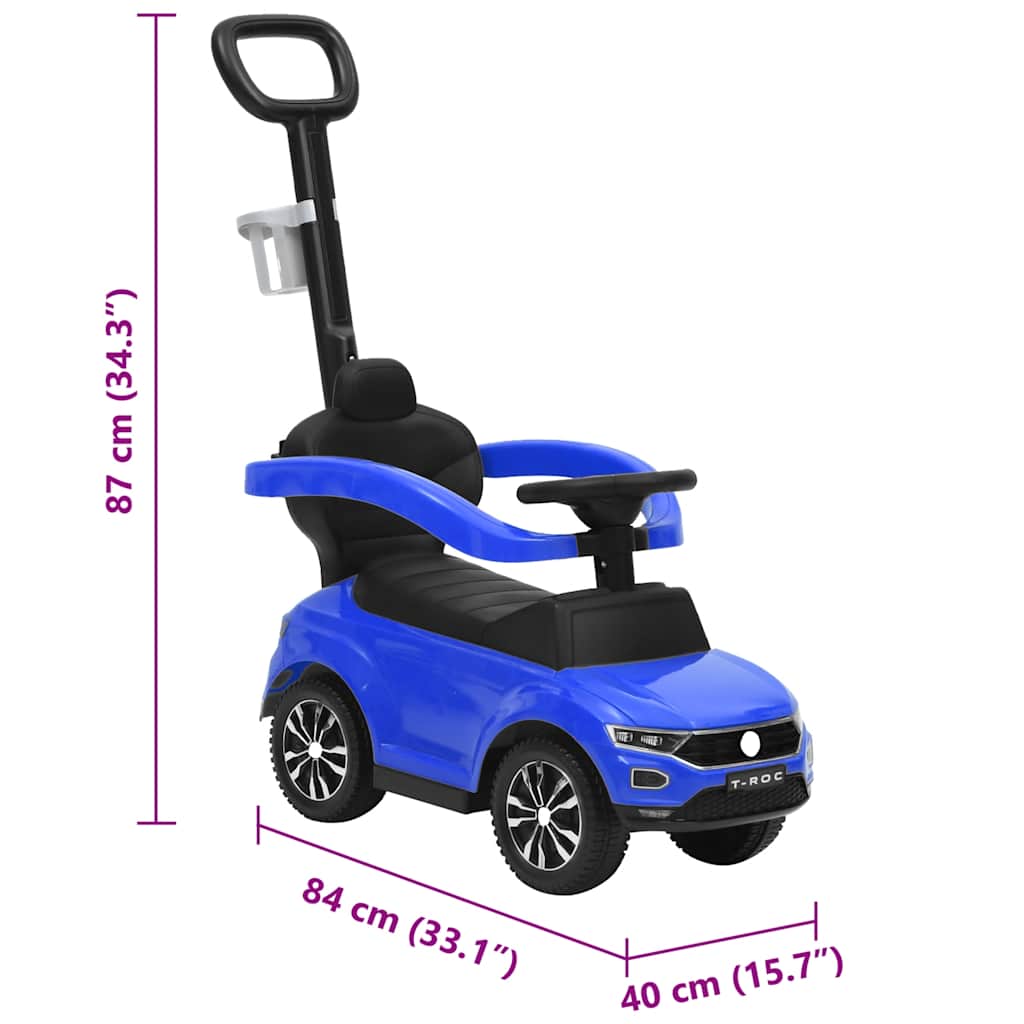 kék Volkswagen T-Roc pedálos autó