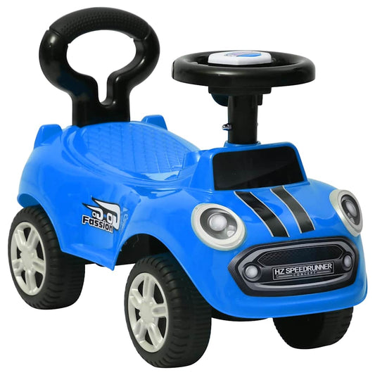 kék pedálos autó