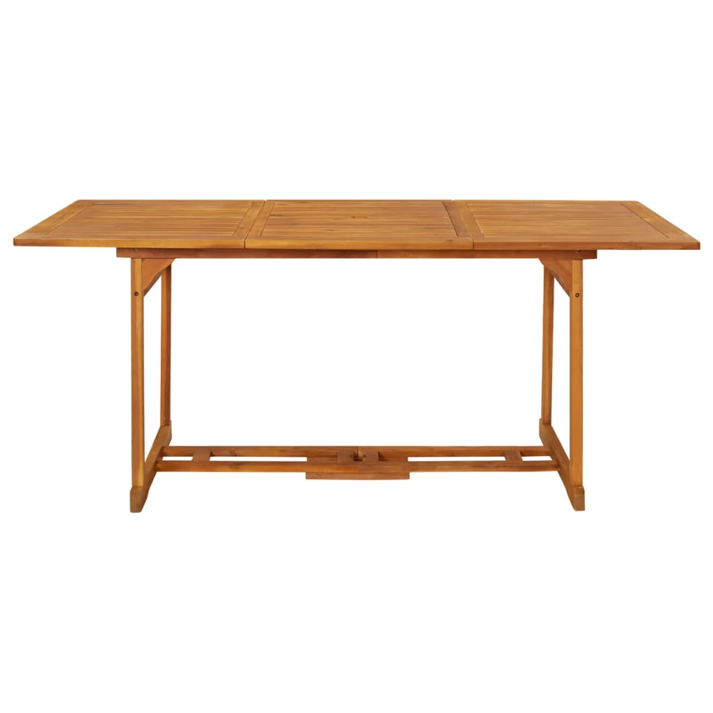 tömör akácfa kerti étkezőasztal 180 x 90 x 75 cm