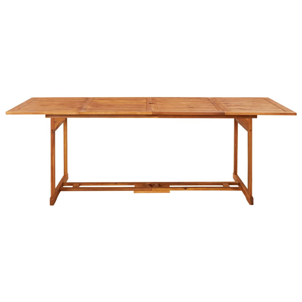 tömör akácfa kerti étkezőasztal 220 x 90 x 75 cm