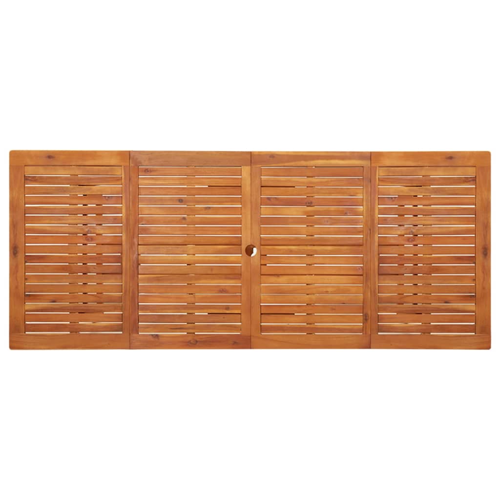 tömör akácfa kerti étkezőasztal 220 x 90 x 75 cm
