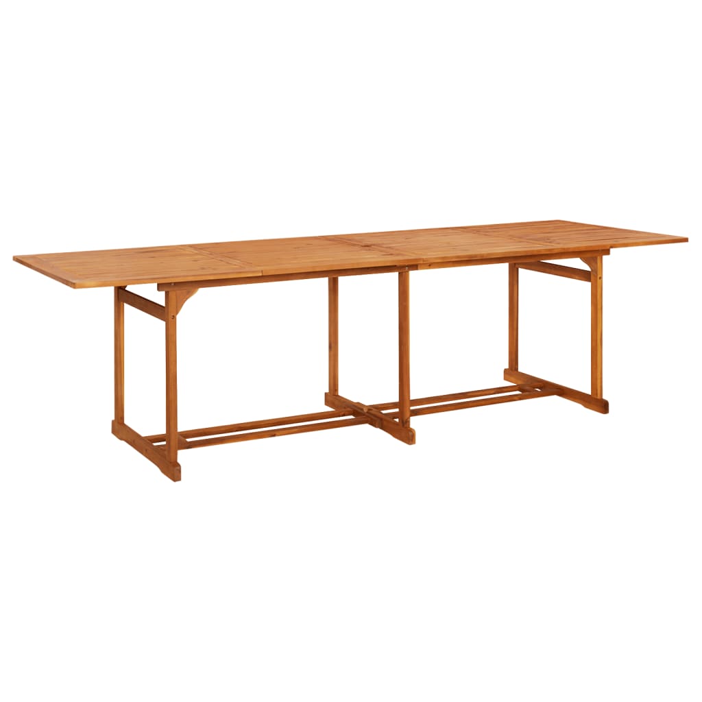 tömör akácfa kerti étkezőasztal 280 x 90 x 75 cm