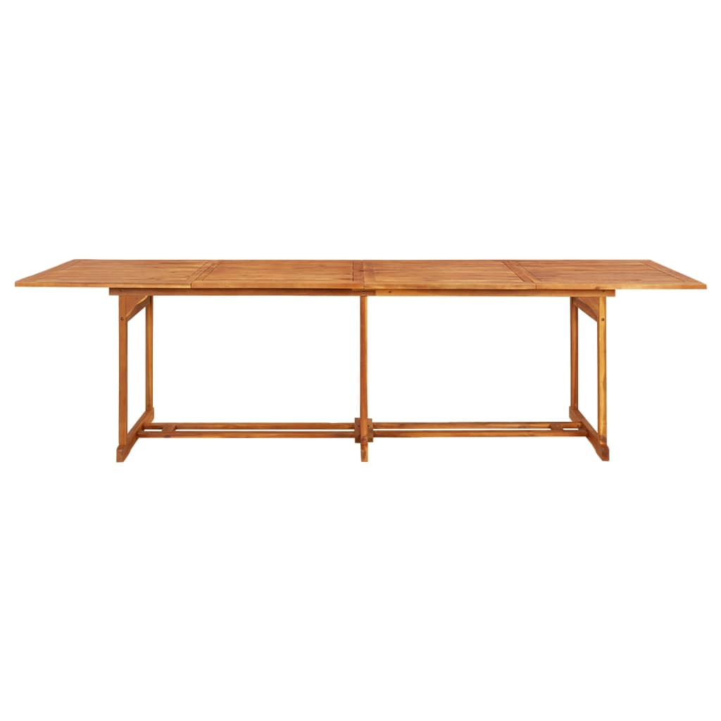tömör akácfa kerti étkezőasztal 280 x 90 x 75 cm