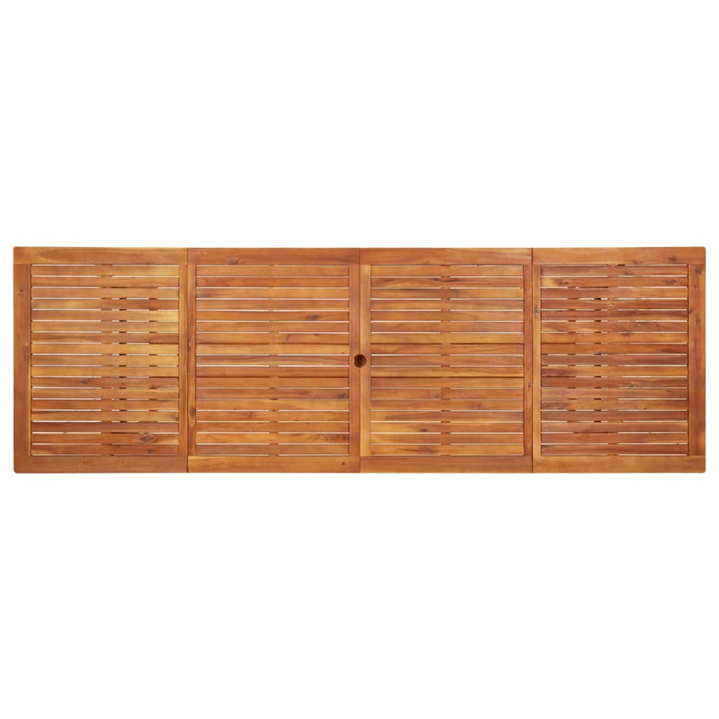tömör akácfa kerti étkezőasztal 280 x 90 x 75 cm