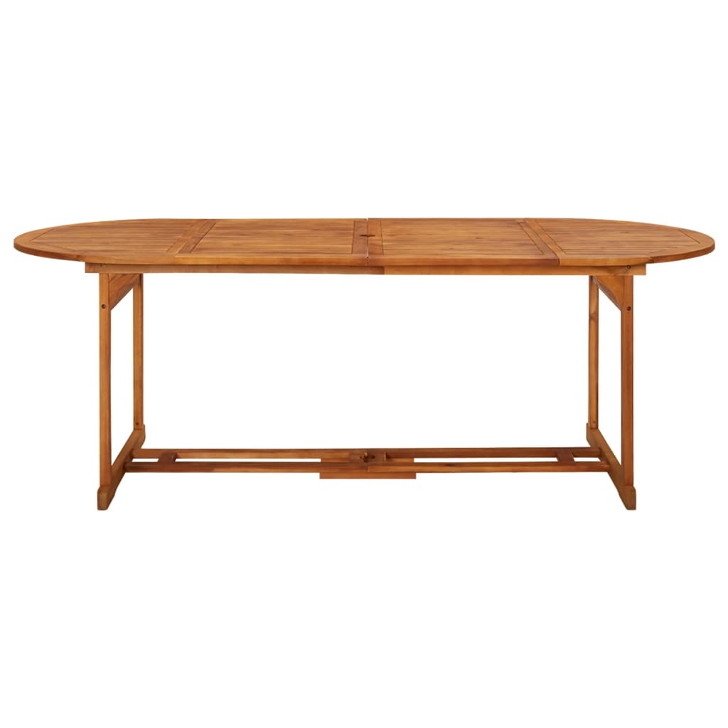 tömör akácfa kerti étkezőasztal 220 x 90 x 75 cm