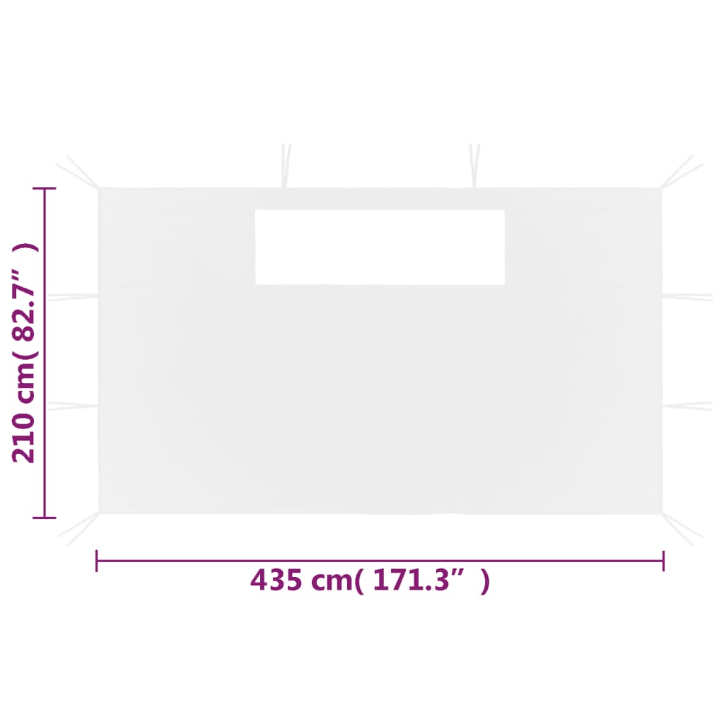 2 db fehér ablakos pavilonfal