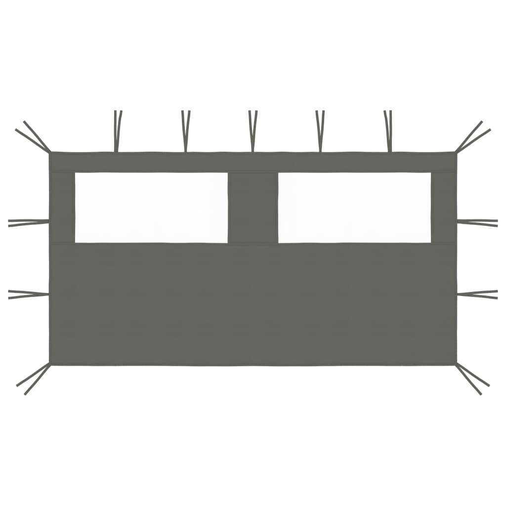antracitszürke ablakos pavilonfal 4 x 2 m