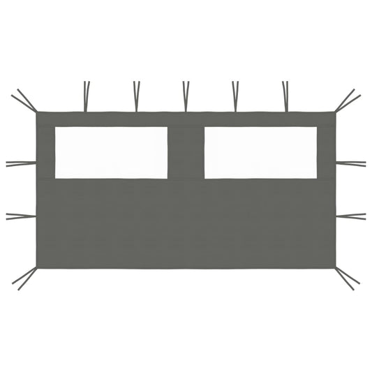 antracitszürke ablakos pavilonfal 4 x 2 m