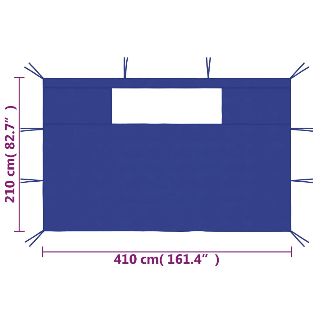2 db kék ablakos pavilonfal