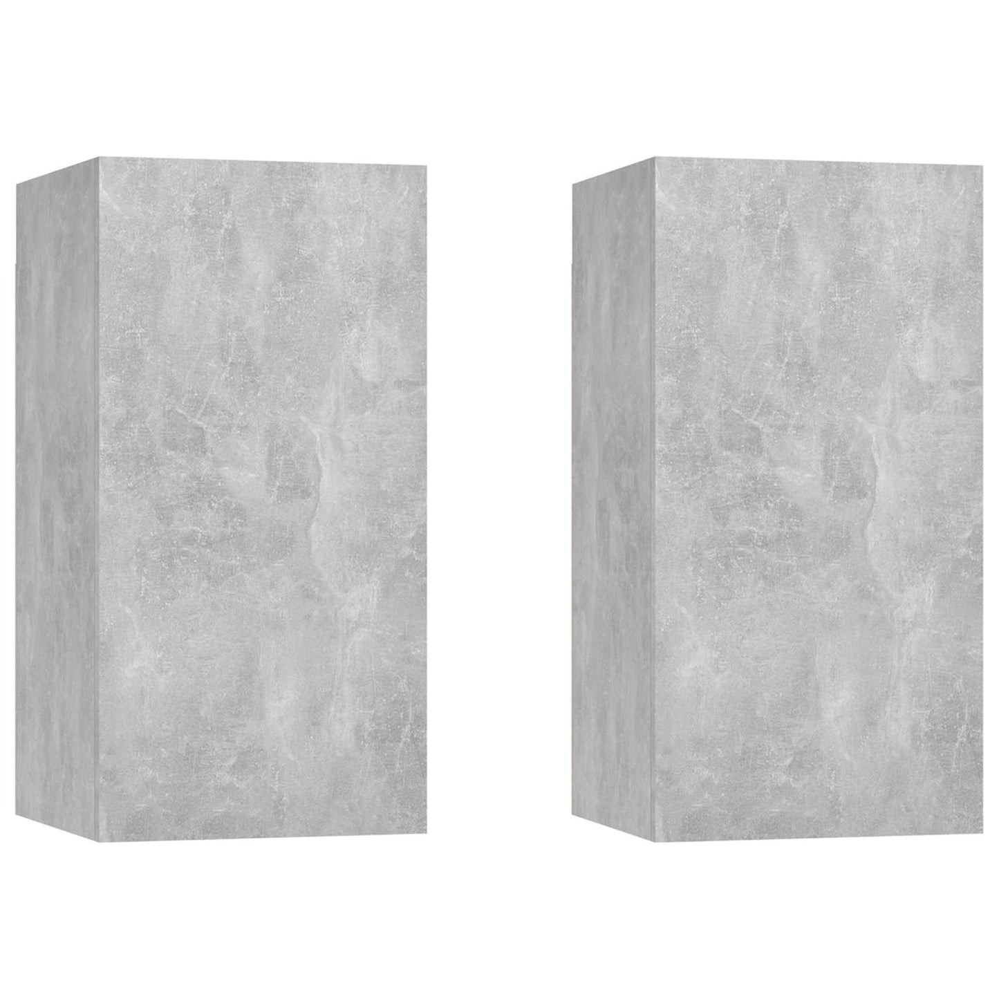 | Fali TV Szekrény | 2 pcs Beton Szürke 31 x 30 x 60 cm Faanyag