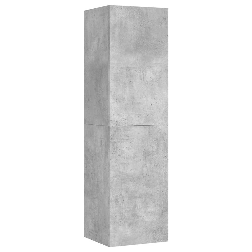 betonszürke szerelt fa TV-szekrény 30,5 x 30 x 110 cm