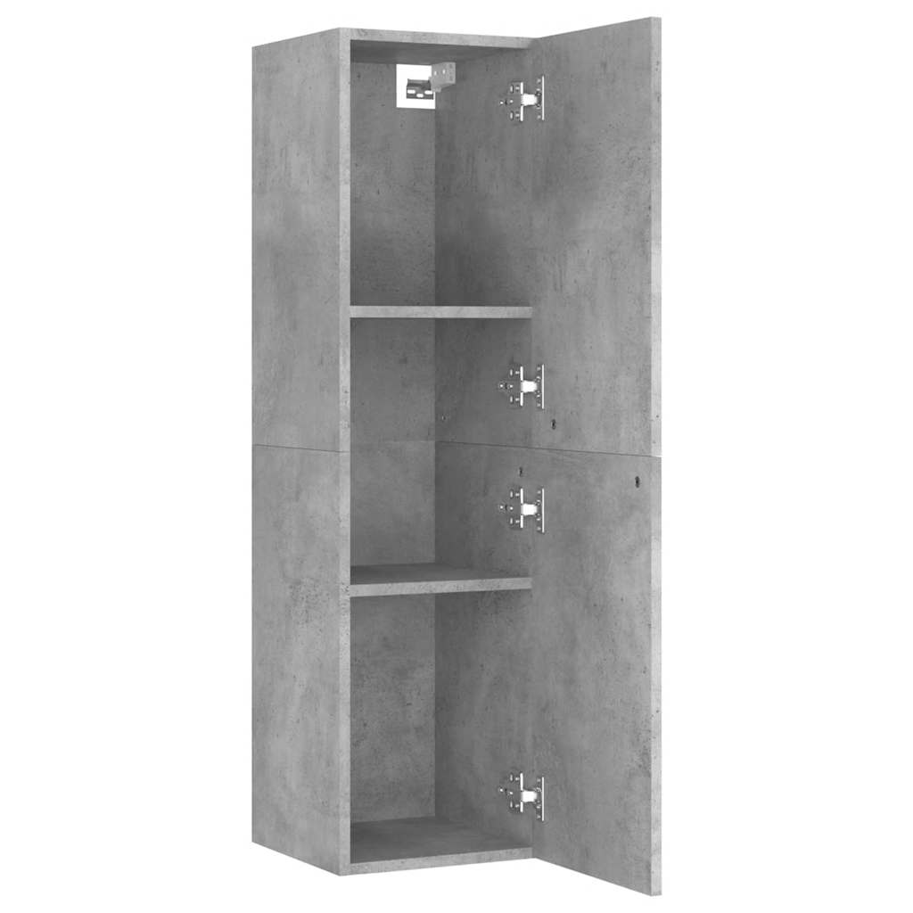 betonszürke szerelt fa TV-szekrény 30,5 x 30 x 110 cm