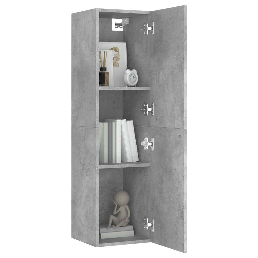 betonszürke szerelt fa TV-szekrény 30,5 x 30 x 110 cm