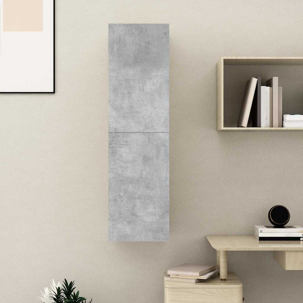 betonszürke szerelt fa TV-szekrény 30,5 x 30 x 110 cm