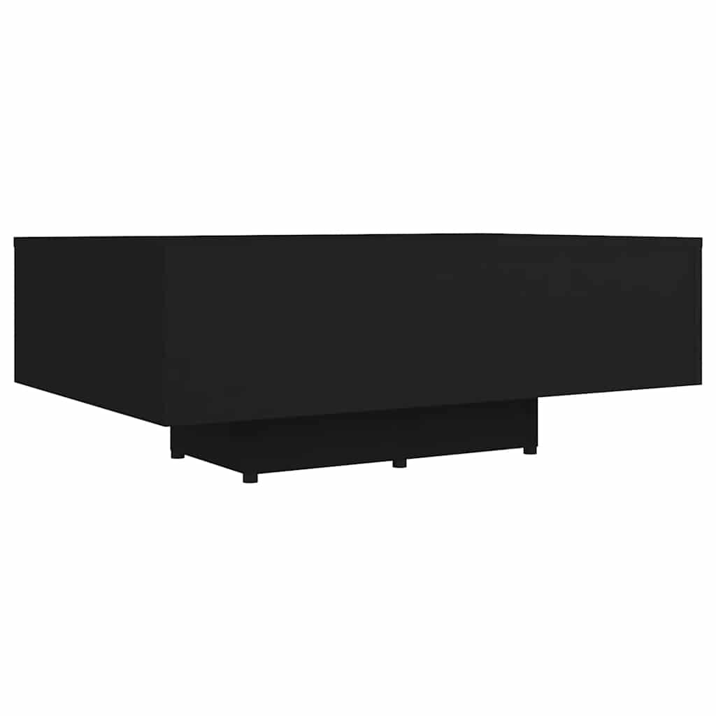 fekete szerelt fa dohányzóasztal 85 x 55 x 31 cm