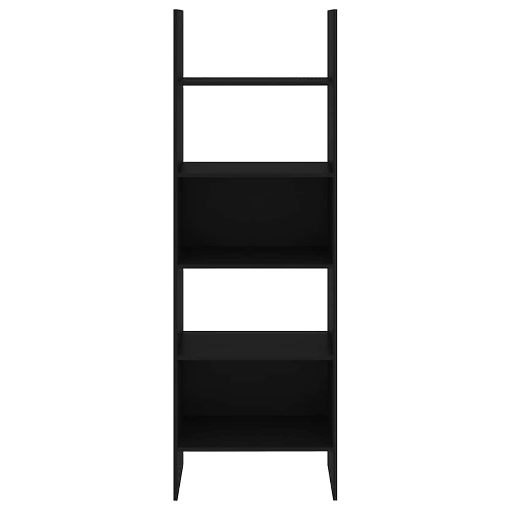 fekete szerelt fa könyvszekrény 60 x 35 x 180 cm