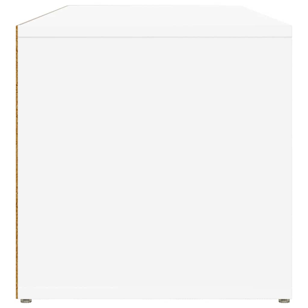 fehér szerelt fa cipőtároló pad 105 x 35 x 35 cm