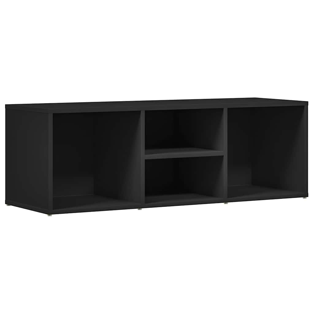 fekete szerelt fa cipőtároló pad 105 x 35 x 35 cm