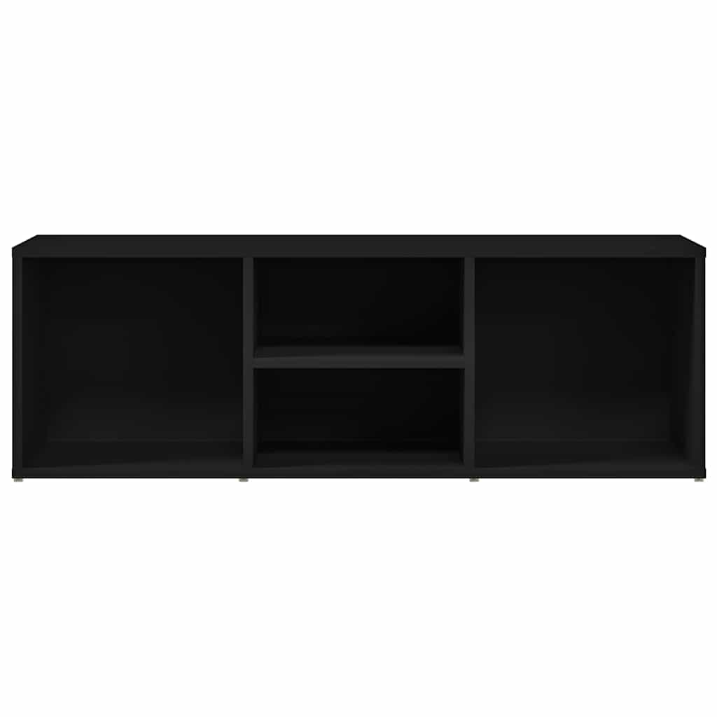 fekete szerelt fa cipőtároló pad 105 x 35 x 35 cm