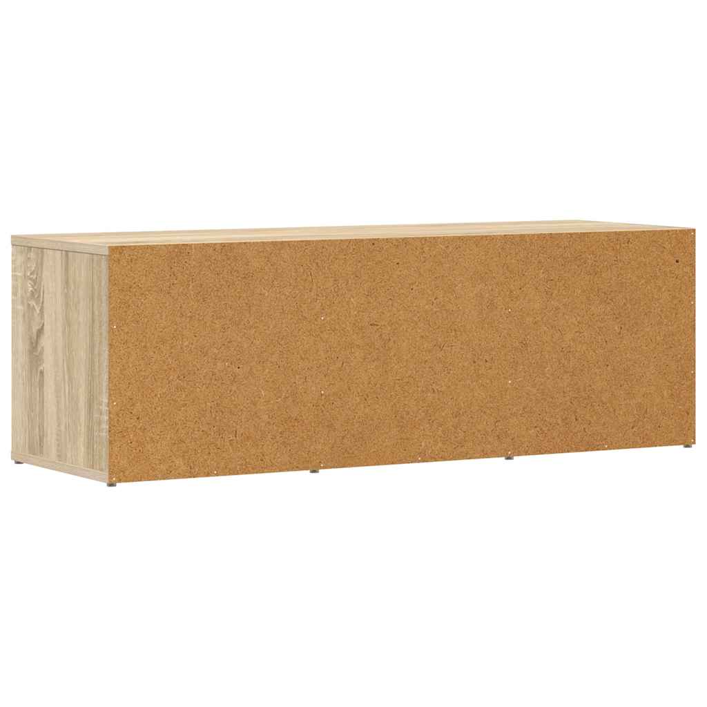 sonoma tölgy színű szerelt fa cipőtároló pad 105 x 35 x 35 cm