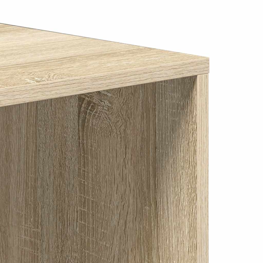 sonoma tölgy színű szerelt fa cipőtároló pad 105 x 35 x 35 cm