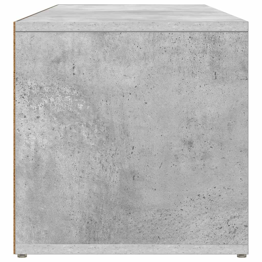 betonszürke szerelt fa cipőtároló pad 105 x 35 x 35 cm