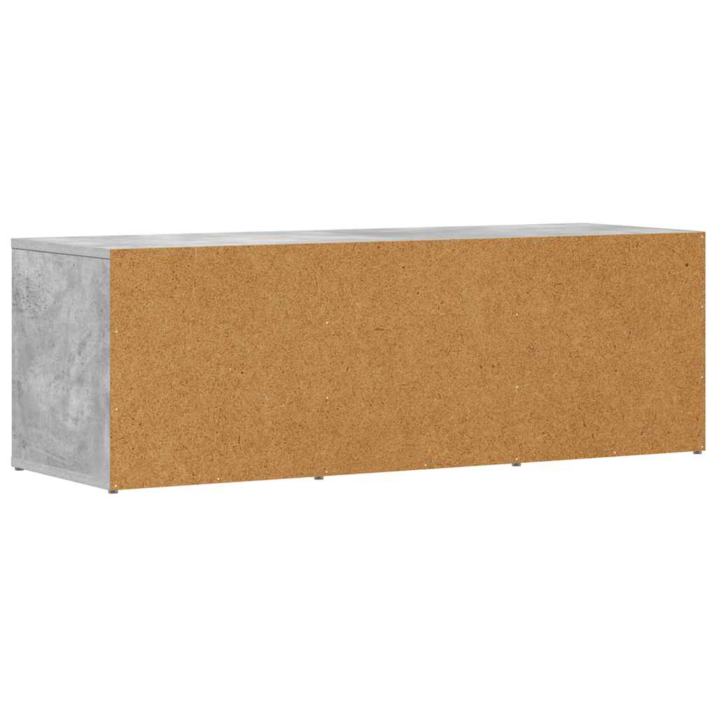 betonszürke szerelt fa cipőtároló pad 105 x 35 x 35 cm