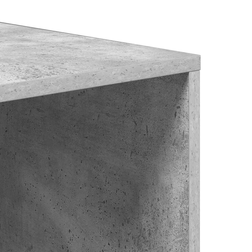 betonszürke szerelt fa cipőtároló pad 105 x 35 x 35 cm