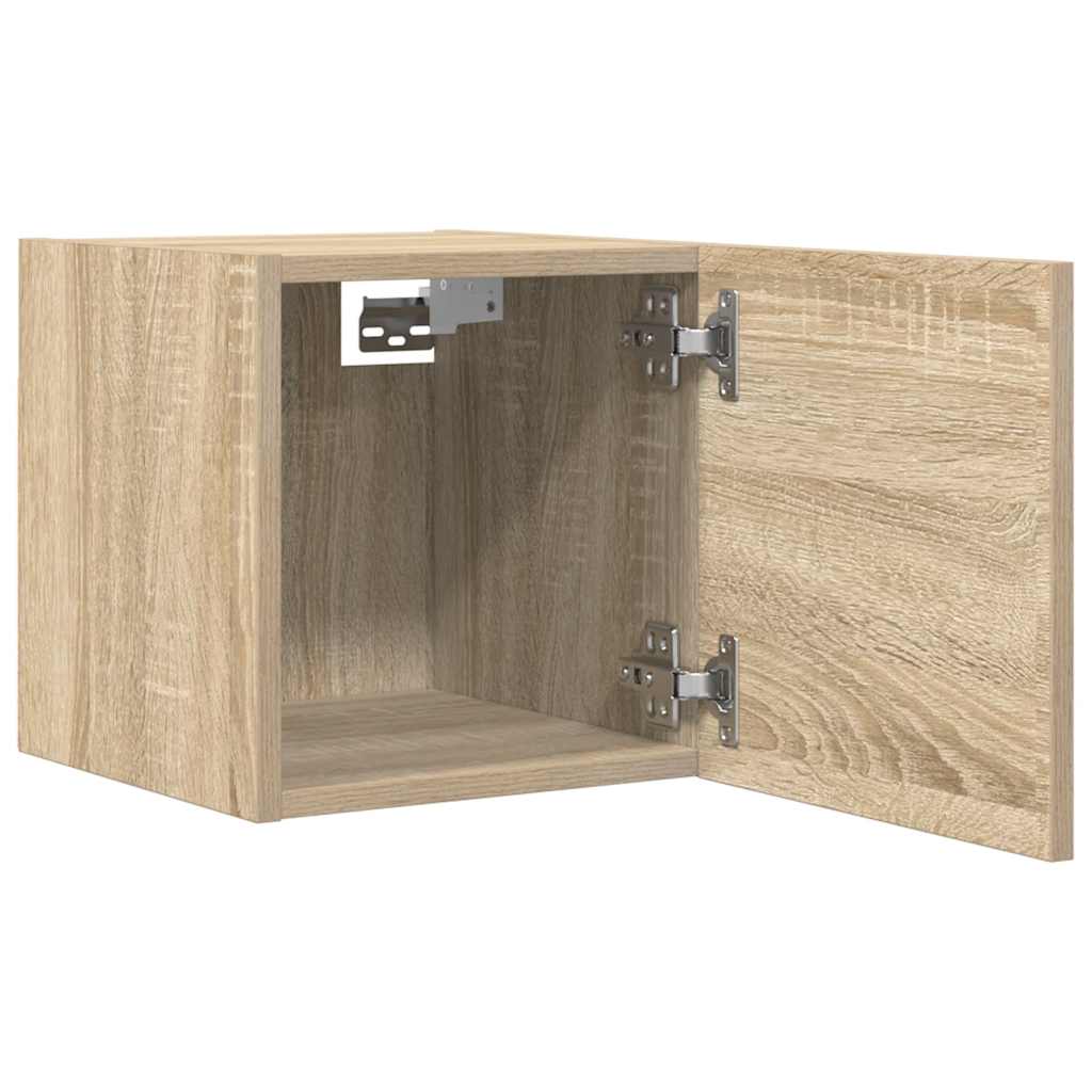 2 db sonoma tölgy falra szerelhető TV-szekrény 30,5x30x30 cm