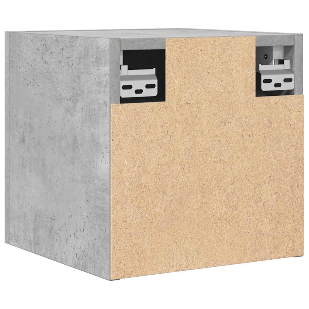 2 db betonszürke falra szerelhető TV-szekrény 30,5 x 30 x 30 cm