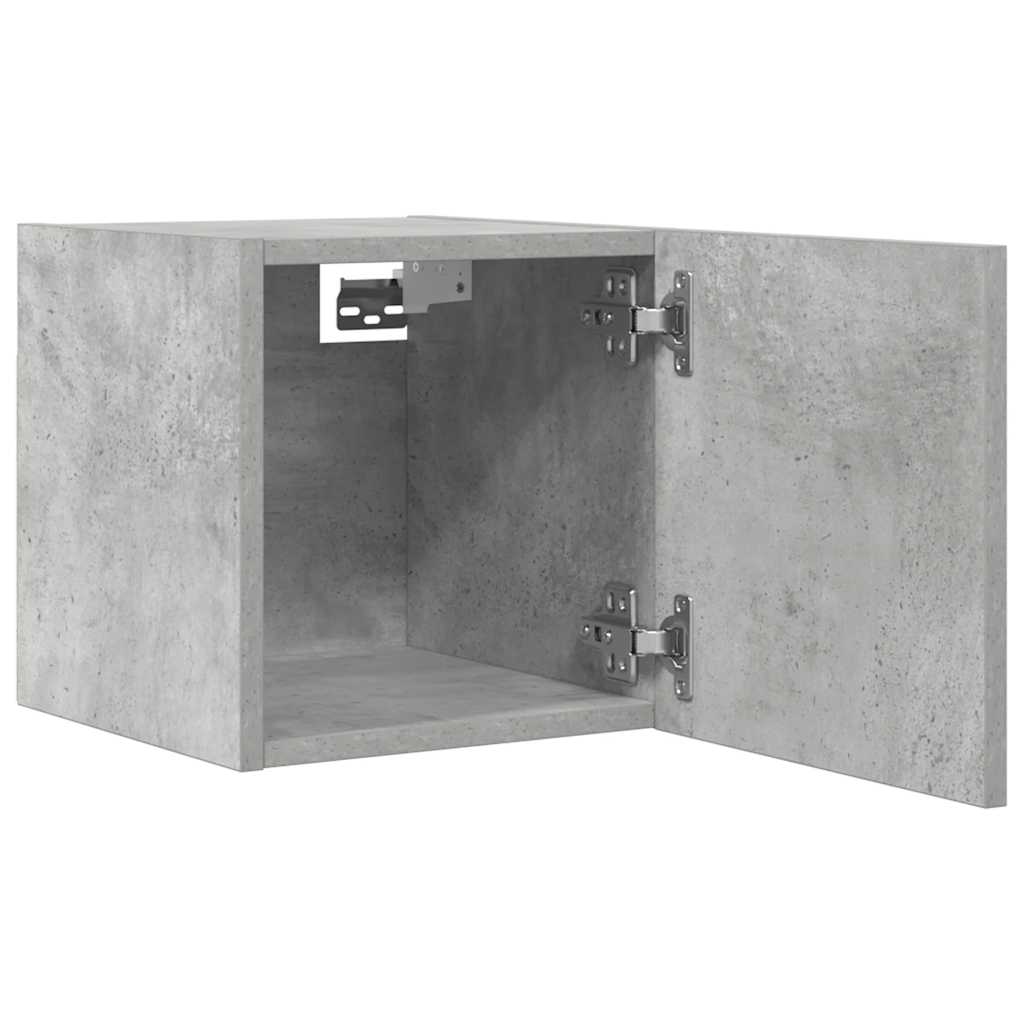 2 db betonszürke falra szerelhető TV-szekrény 30,5 x 30 x 30 cm
