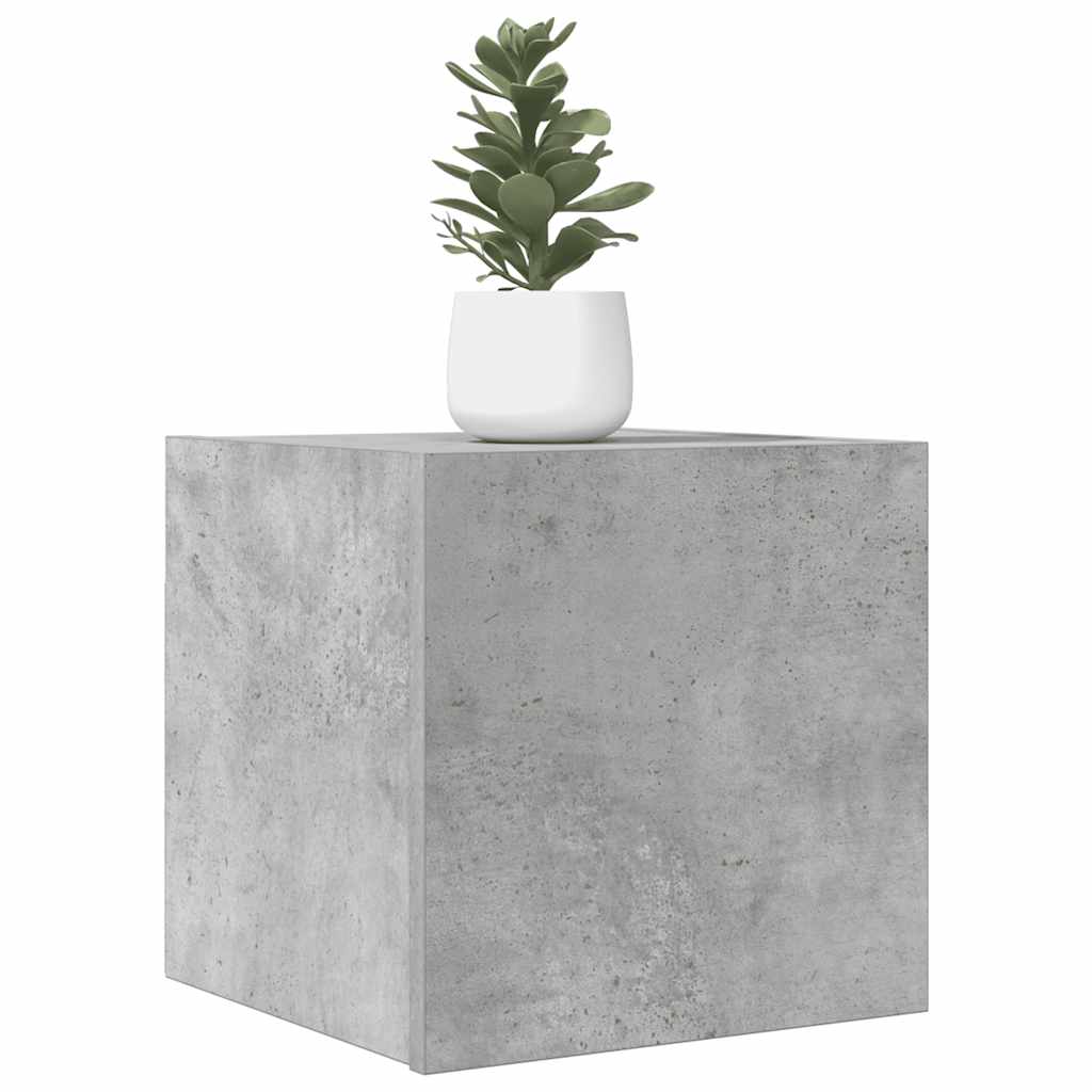 2 db betonszürke falra szerelhető TV-szekrény 30,5 x 30 x 30 cm