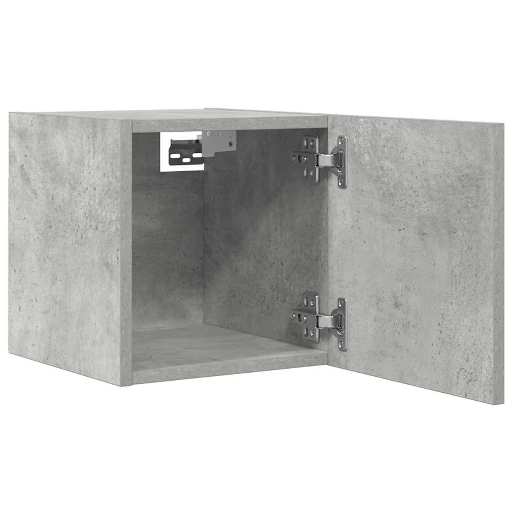 4 db betonszürke falra szerelhető TV-szekrény 30,5 x 30 x 30 cm