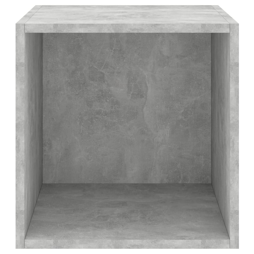 betonszürke szerelt fa fali szekrény 37 x 37 x 37 cm