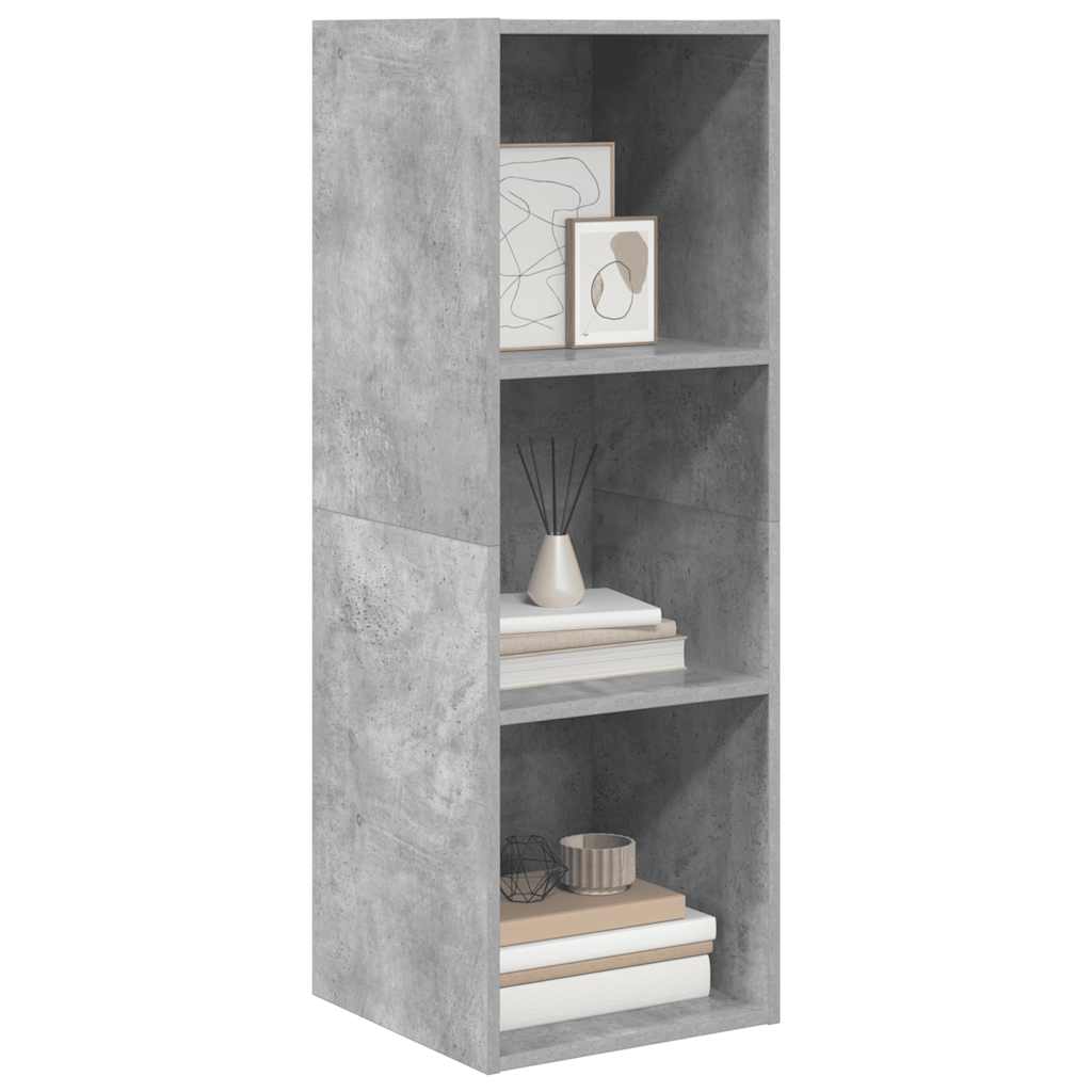 betonszürke szerelt fa falra szerelhető TV-szekrény 37x37x107cm