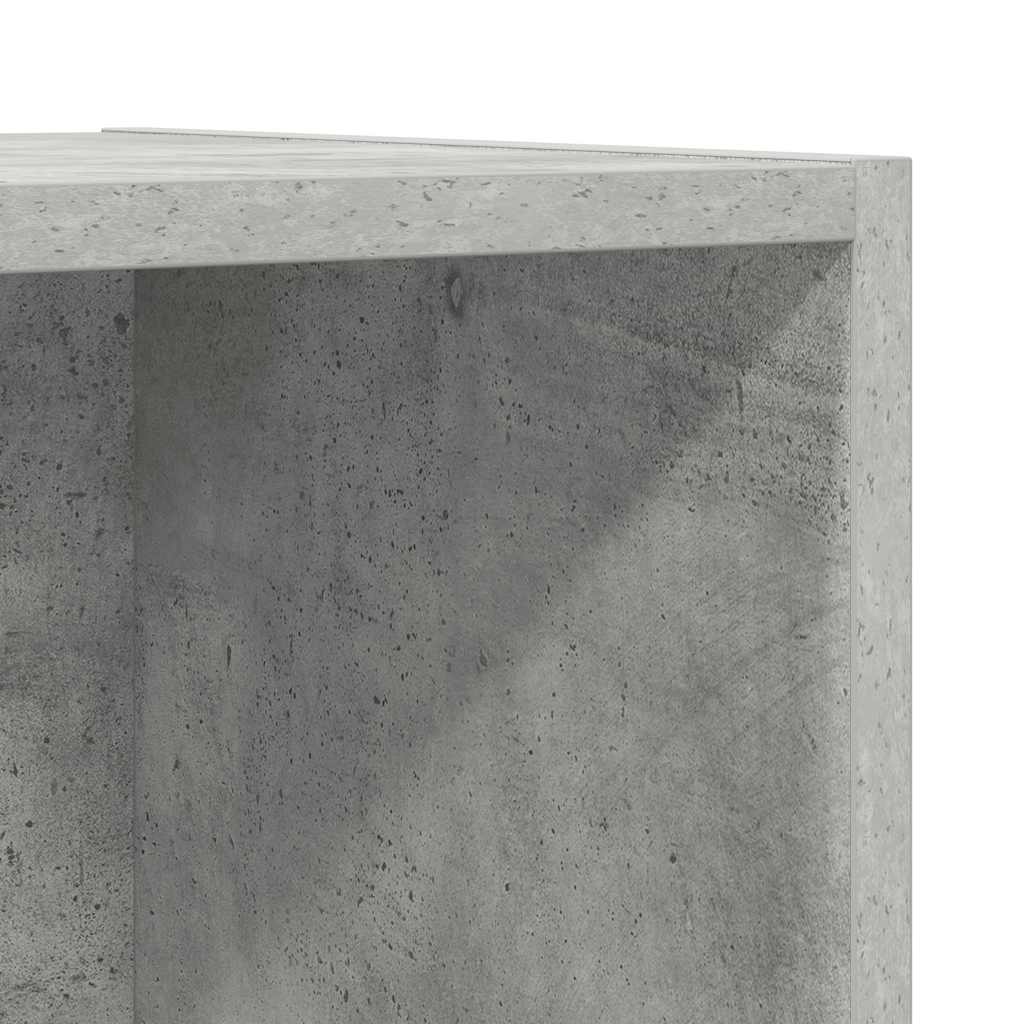 betonszürke szerelt fa falra szerelhető TV-szekrény 37x37x107cm