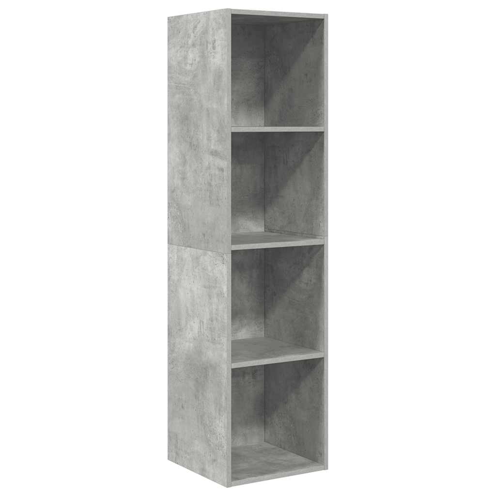 betonszürke szerelt fa fali TV-szekrény 37x37x142,5 cm