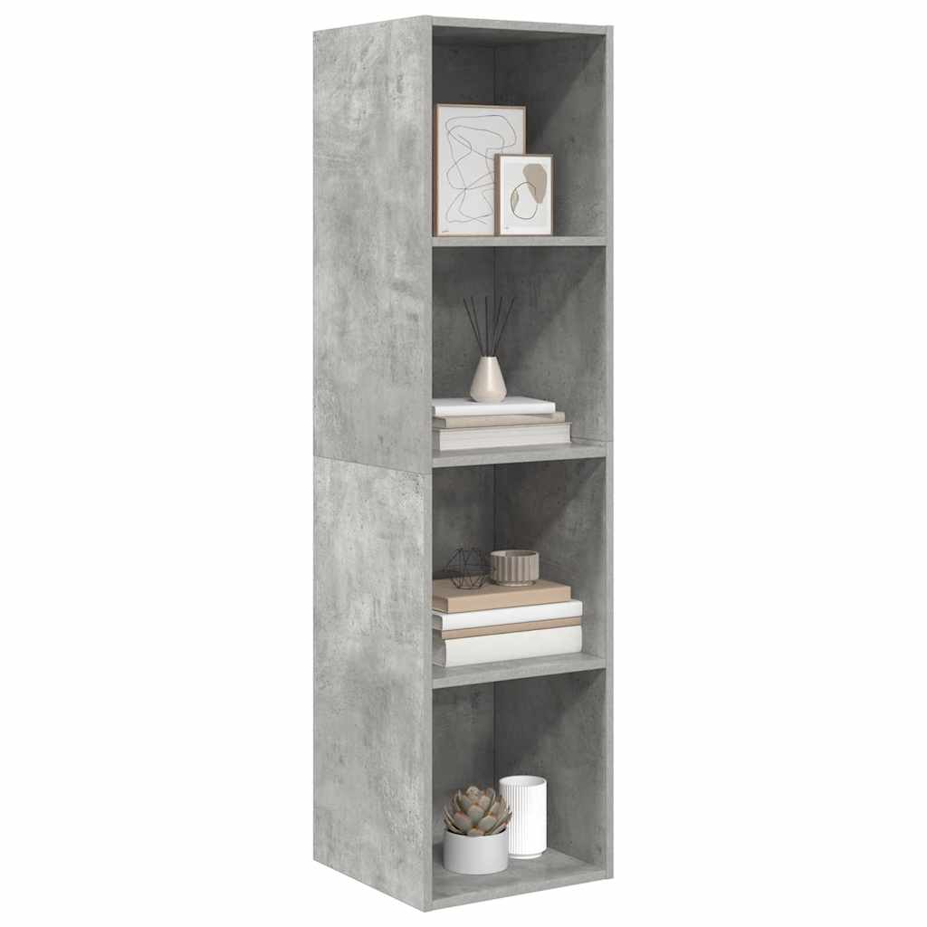betonszürke szerelt fa fali TV-szekrény 37x37x142,5 cm