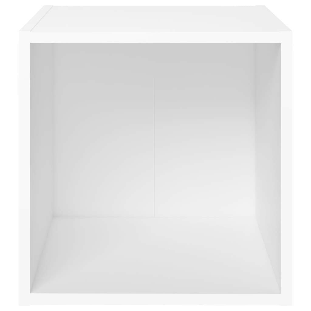 2 db fehér szerelt fa TV-szekrény 37 x 35 x 37 cm