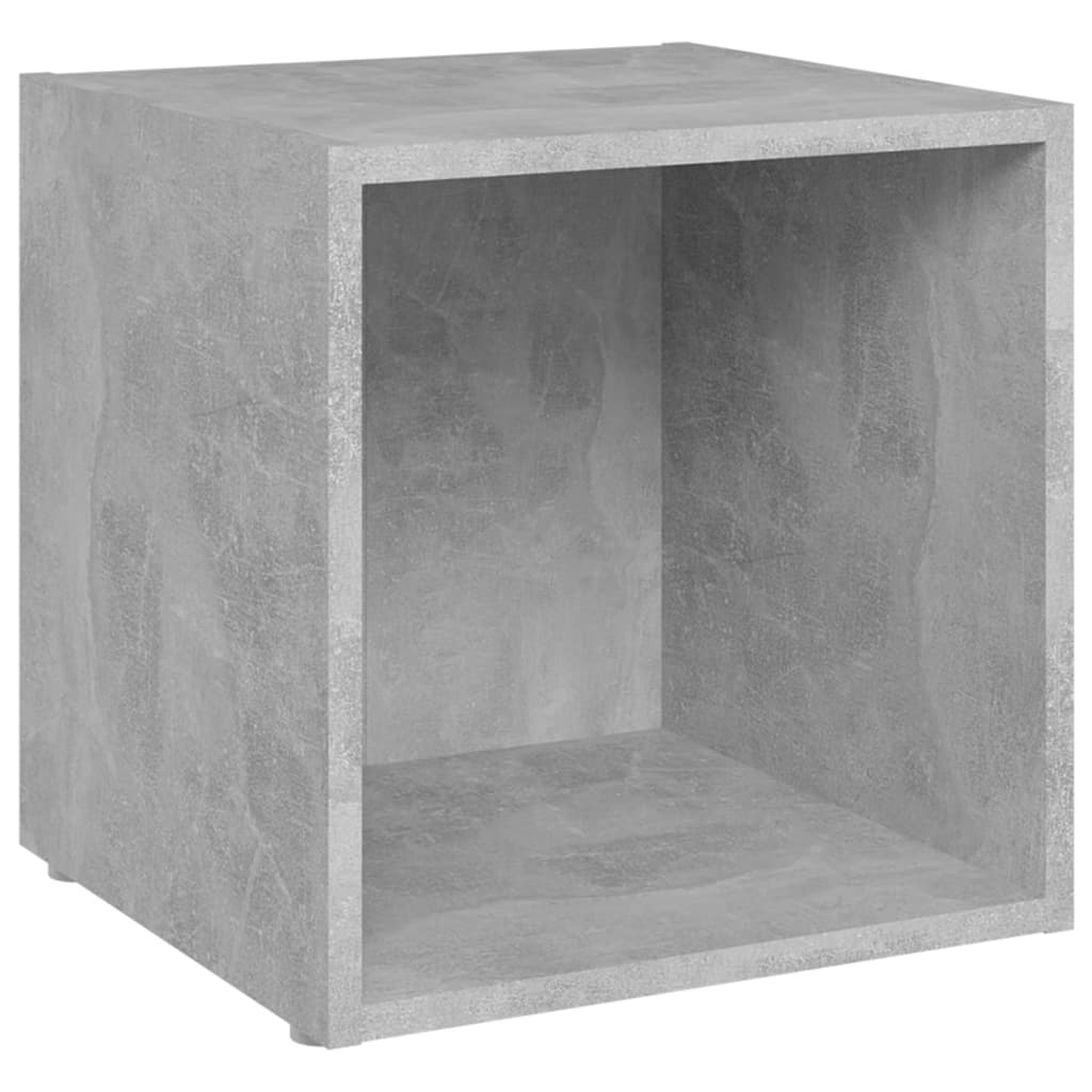 4 db betonszürke szerelt fa TV-szekrény 37 x 35 x 37 cm