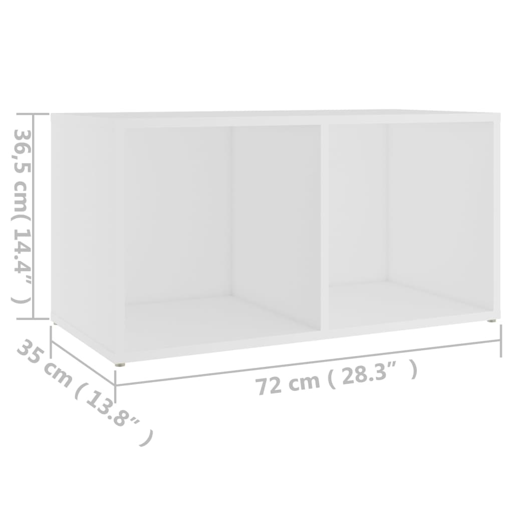 fehér szerelt fa TV-szekrény 72 x 35 x 36,5 cm