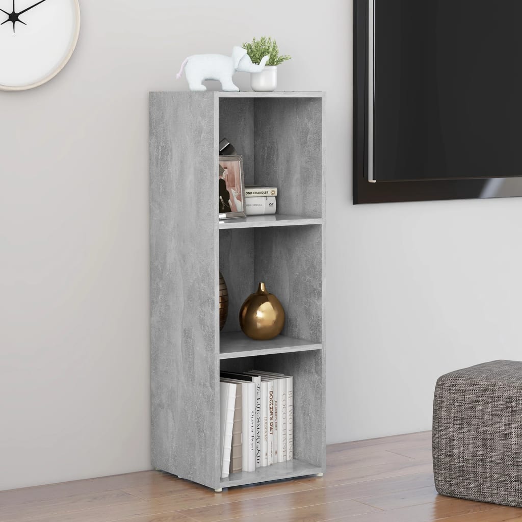 betonszürke szerelt fa TV-szekrény 107 x 35 x 37 cm