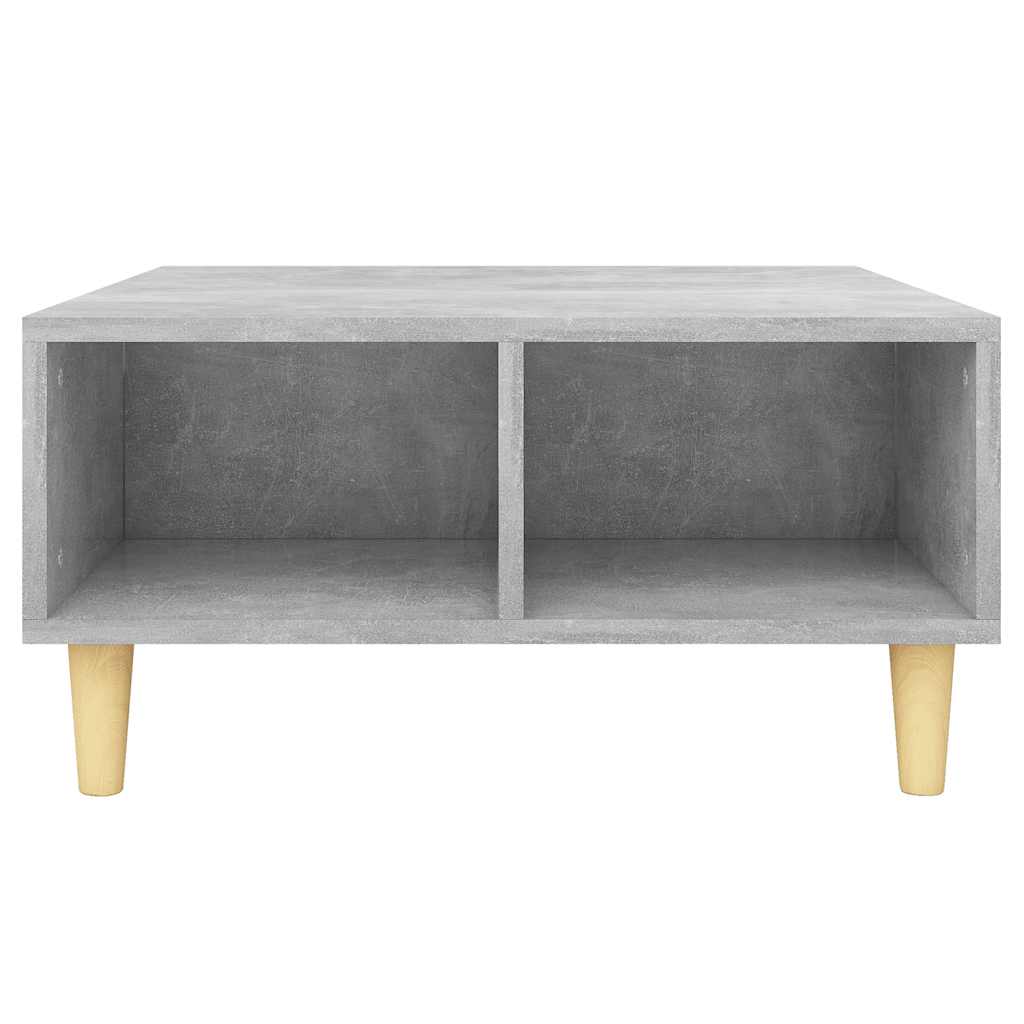 betonszürke szerelt fa dohányzóasztal 60 x 60 x 30 cm