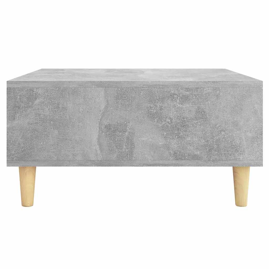 betonszürke szerelt fa dohányzóasztal 60 x 60 x 30 cm