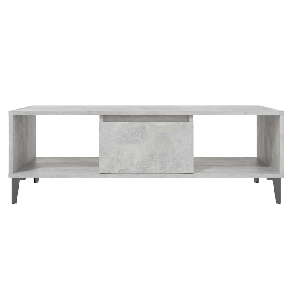 betonszürke szerelt fa dohányzóasztal 103,5 x 60 x 35 cm