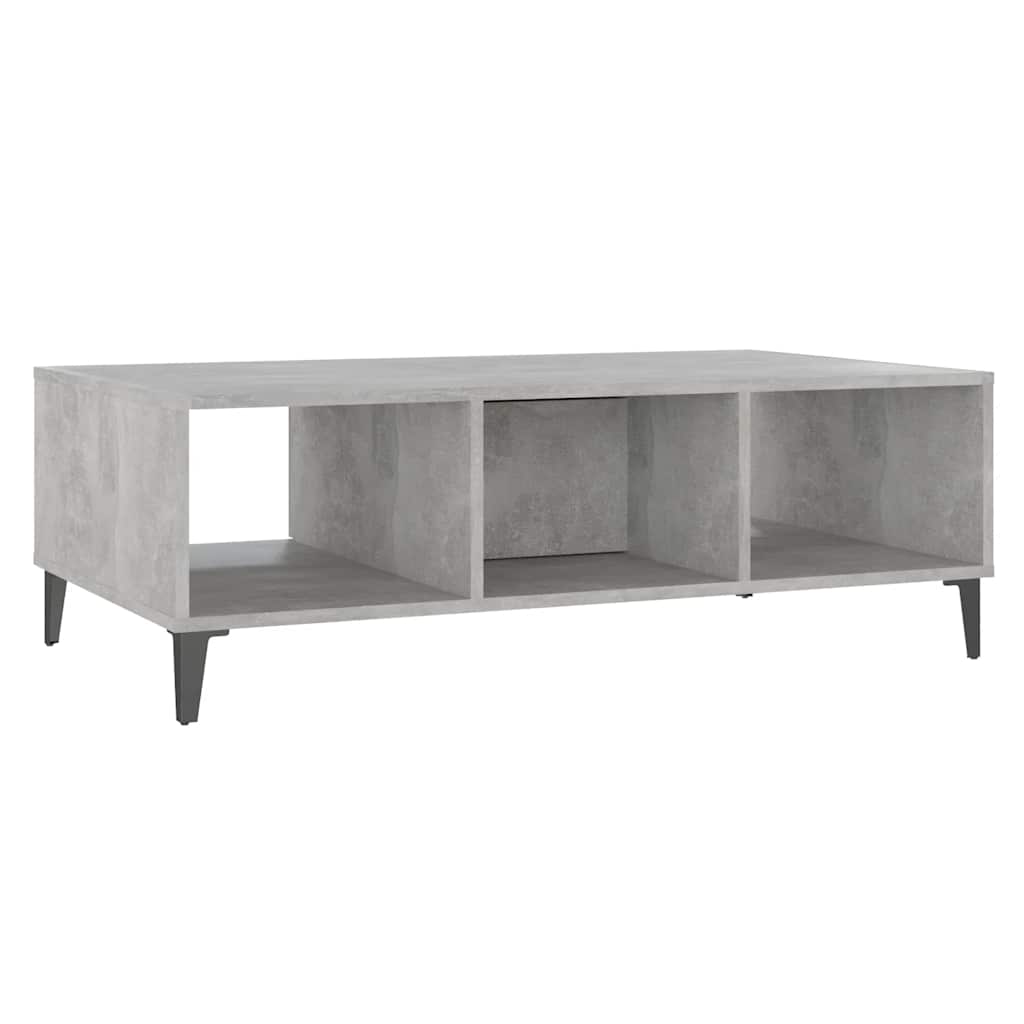 betonszürke szerelt fa dohányzóasztal 103,5 x 60 x 35 cm