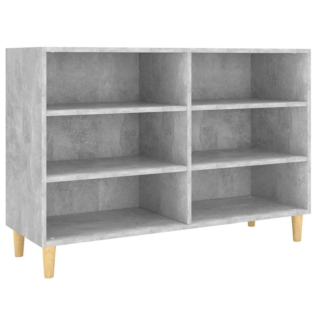 betonszürke szerelt fa tálalószekrény 103,5 x 35 x 70 cm