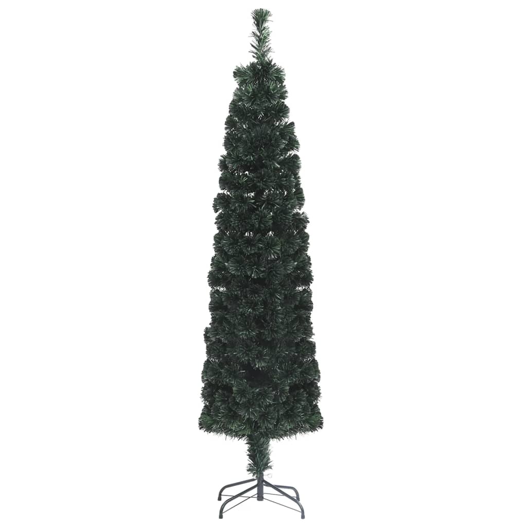 száloptikás vékony műkarácsonyfa talppal 240 cm