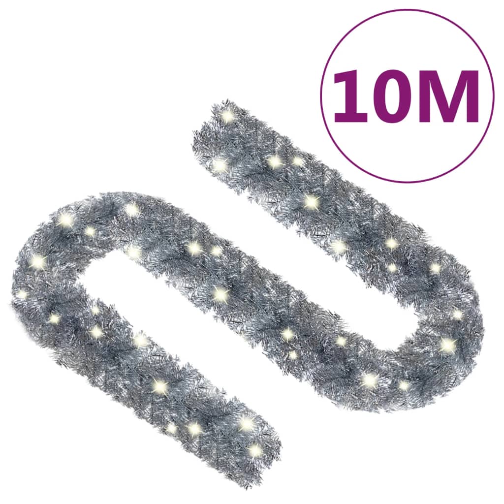 ezüstszínű LED-es karácsonyi füzér 10 m
